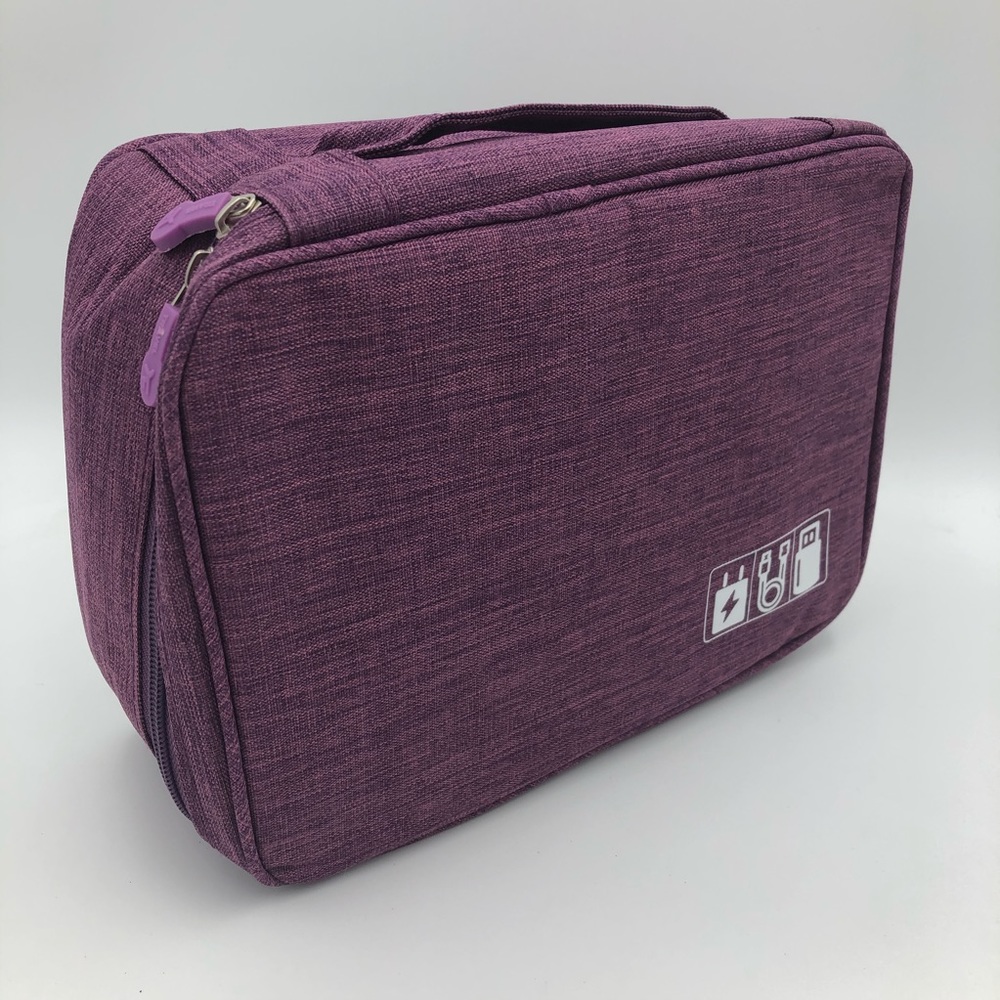 DIGITAL Travel Bag Pouch for Electronics Purple - Picture 3 of 12